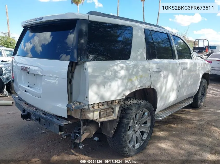 1GKS2BKC3FR673511 2015 GMC Yukon Slt