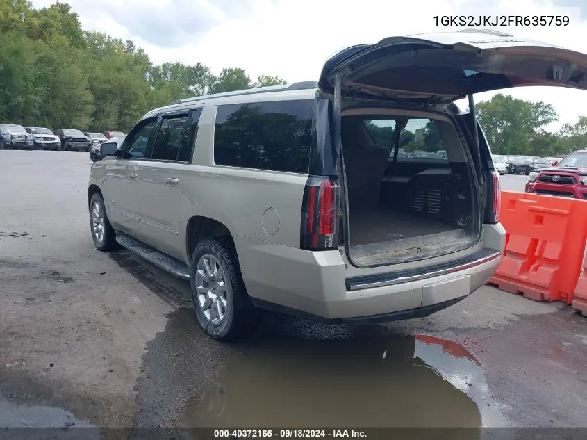 2015 GMC Yukon Xl 1500 Denali VIN: 1GKS2JKJ2FR635759 Lot: 40372165