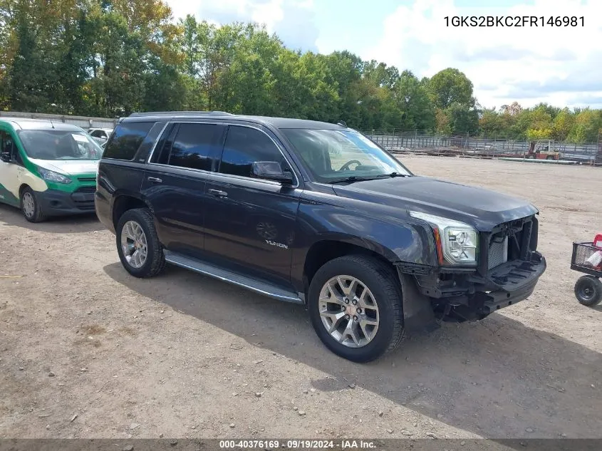 2015 GMC Yukon Slt VIN: 1GKS2BKC2FR146981 Lot: 40376169