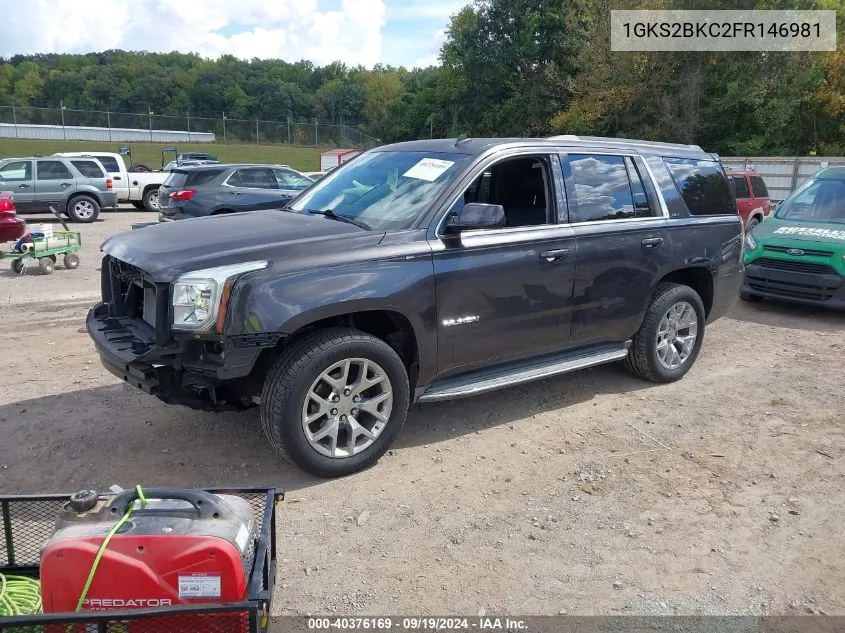 2015 GMC Yukon Slt VIN: 1GKS2BKC2FR146981 Lot: 40376169