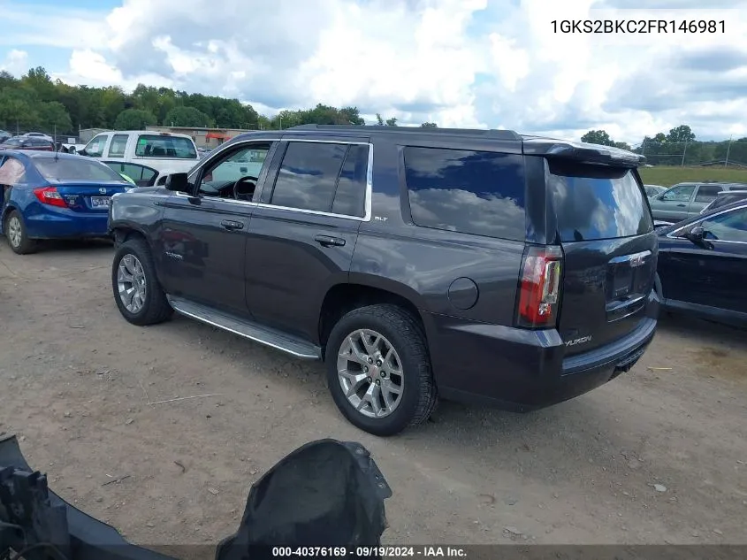 2015 GMC Yukon Slt VIN: 1GKS2BKC2FR146981 Lot: 40376169