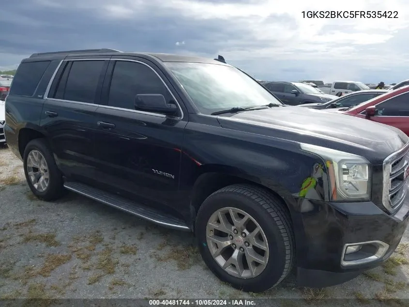 2015 GMC Yukon Slt VIN: 1GKS2BKC5FR535422 Lot: 40481744