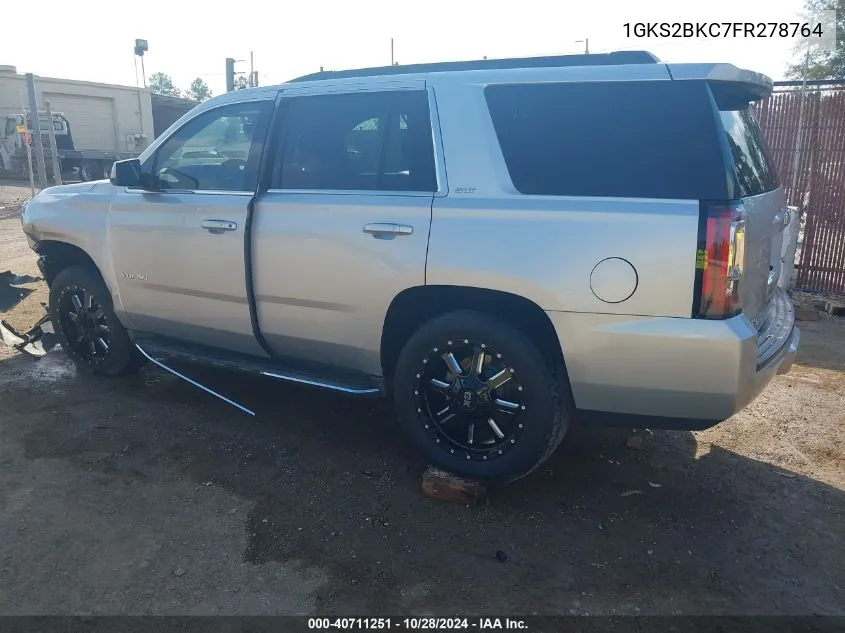 2015 GMC Yukon Slt VIN: 1GKS2BKC7FR278764 Lot: 40711251