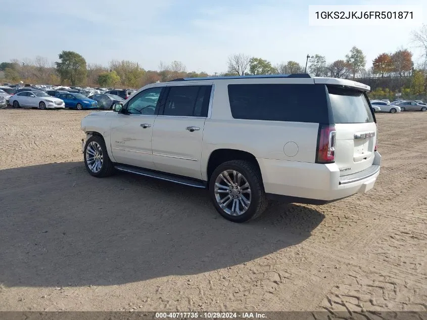 2015 GMC Yukon Xl 1500 Denali VIN: 1GKS2JKJ6FR501871 Lot: 40717735