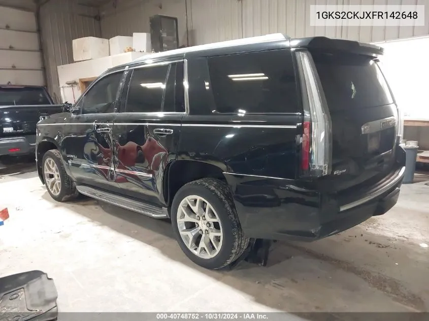 2015 GMC Yukon Denali VIN: 1GKS2CKJXFR142648 Lot: 40748752