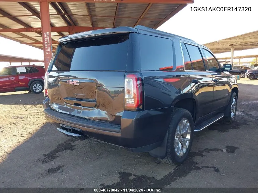 2015 GMC Yukon Sle VIN: 1GKS1AKC0FR147320 Lot: 40778042