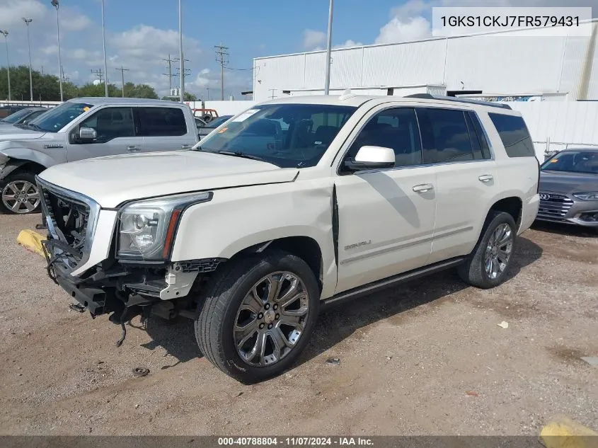 2015 GMC Yukon Denali VIN: 1GKS1CKJ7FR579431 Lot: 40788804