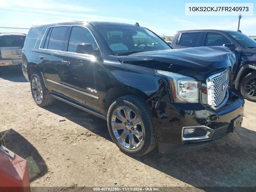 2015 GMC Yukon Denali VIN: 1GKS2CKJ7FR240973 Lot: 40792298