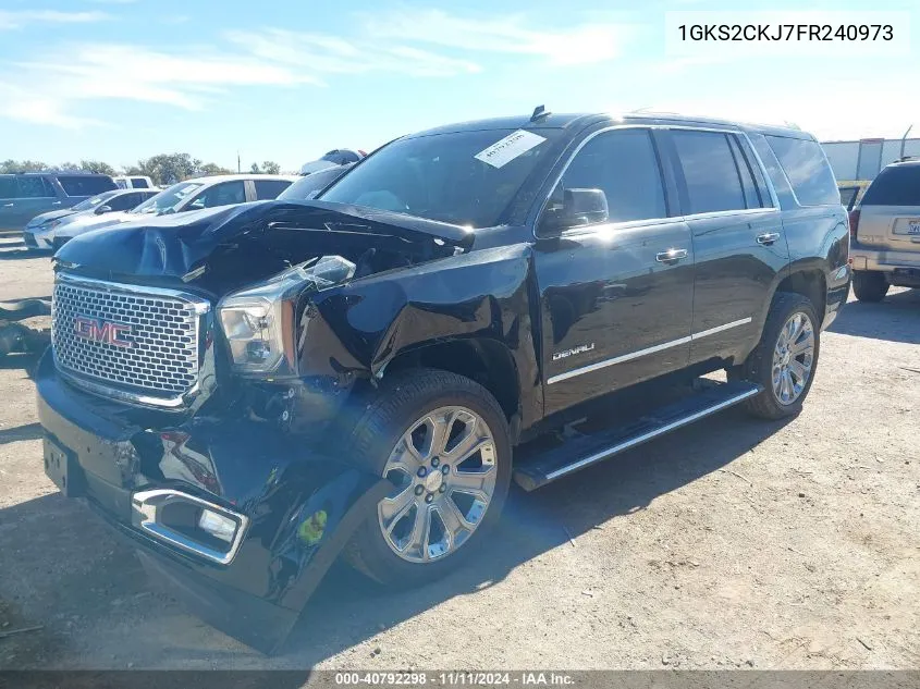 2015 GMC Yukon Denali VIN: 1GKS2CKJ7FR240973 Lot: 40792298