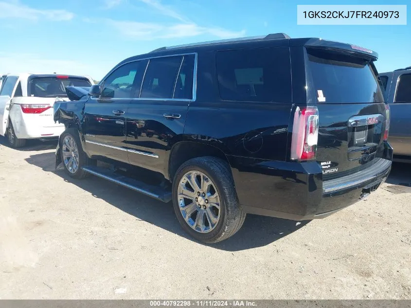 2015 GMC Yukon Denali VIN: 1GKS2CKJ7FR240973 Lot: 40792298