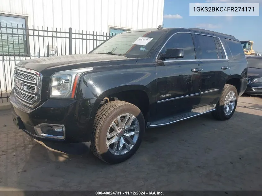 2015 GMC Yukon Slt VIN: 1GKS2BKC4FR274171 Lot: 40824731