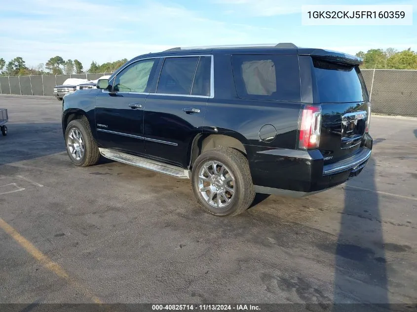 2015 GMC Yukon Denali VIN: 1GKS2CKJ5FR160359 Lot: 40825714