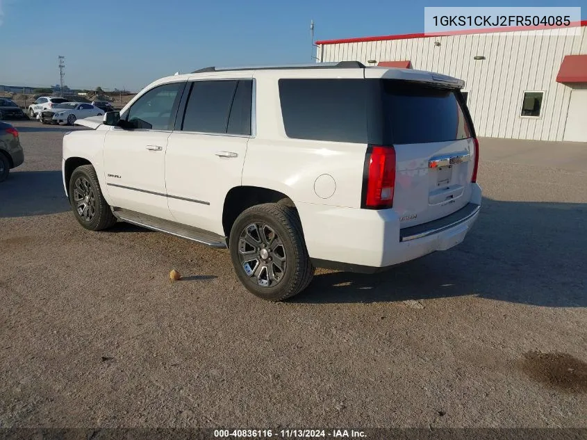 2015 GMC Yukon Denali VIN: 1GKS1CKJ2FR504085 Lot: 40836116