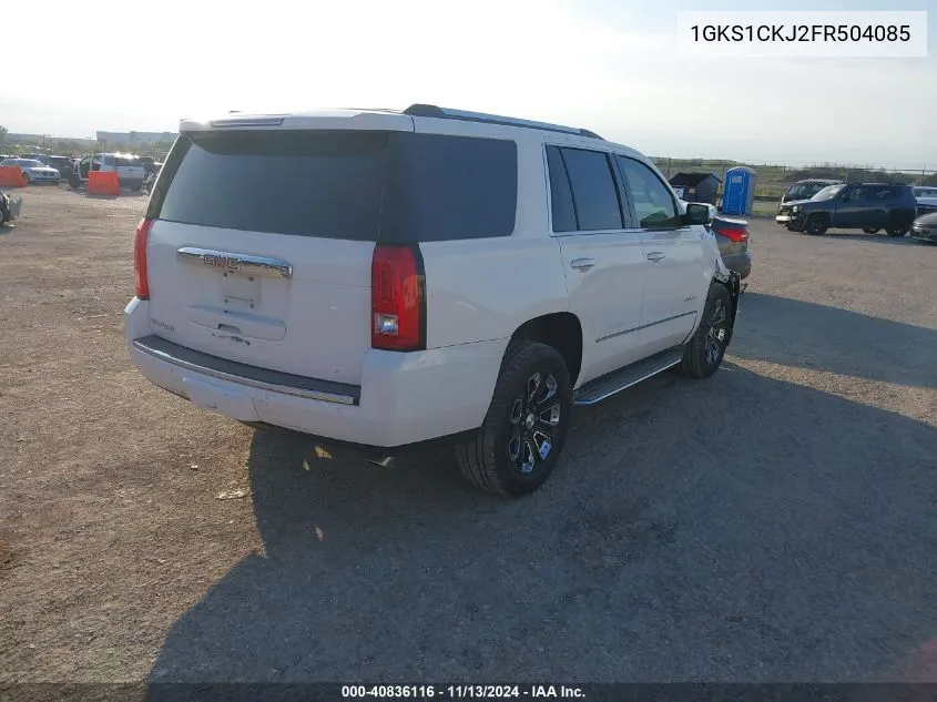 2015 GMC Yukon Denali VIN: 1GKS1CKJ2FR504085 Lot: 40836116