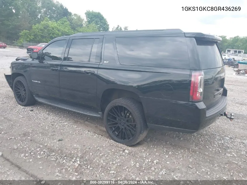 1GKS1GKC8GR436269 2016 GMC Yukon Xl Slt