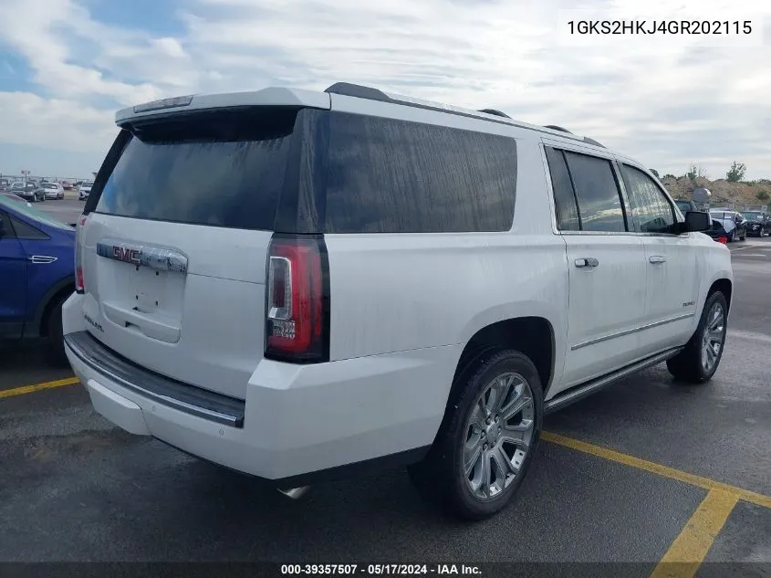 1GKS2HKJ4GR202115 2016 GMC Yukon Xl Denali