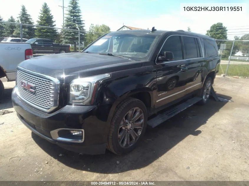 1GKS2HKJ3GR119551 2016 GMC Yukon Xl Denali