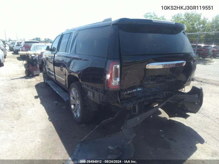 1GKS2HKJ3GR119551 2016 GMC Yukon Xl Denali