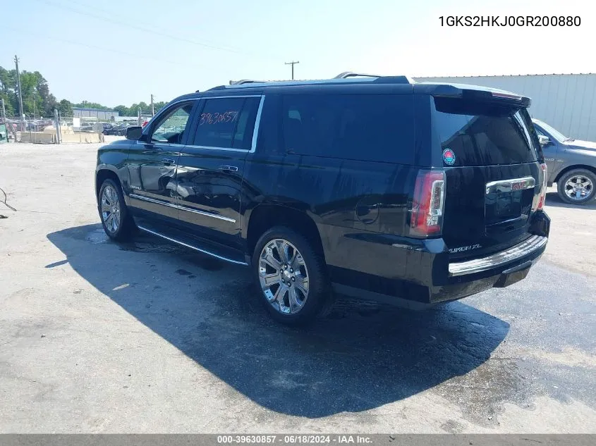 2016 GMC Yukon Xl Denali VIN: 1GKS2HKJ0GR200880 Lot: 39630857