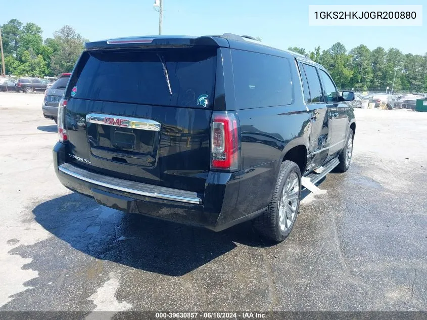 2016 GMC Yukon Xl Denali VIN: 1GKS2HKJ0GR200880 Lot: 39630857