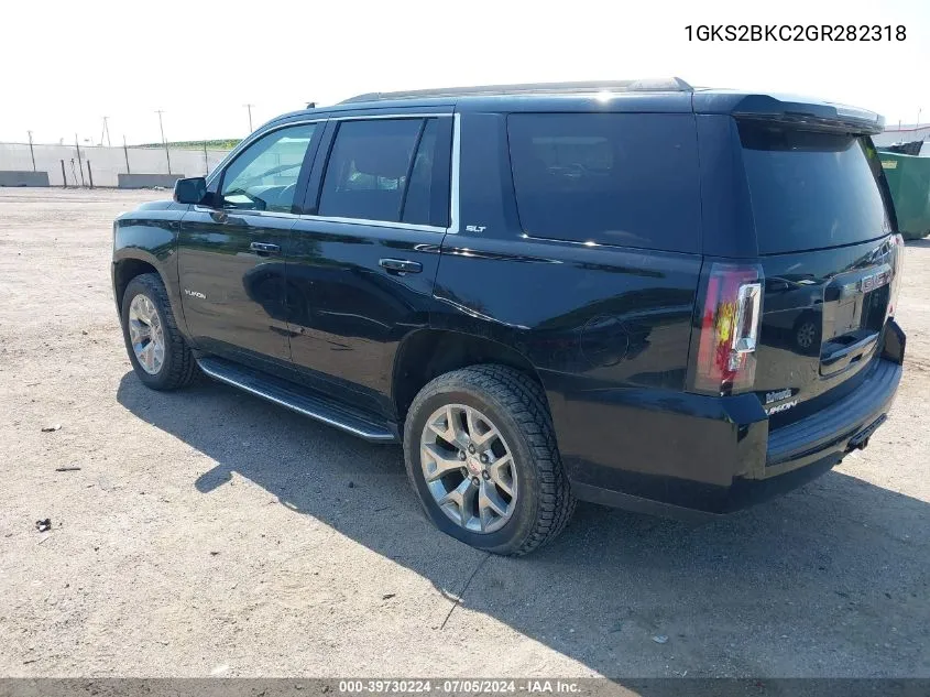 1GKS2BKC2GR282318 2016 GMC Yukon Slt