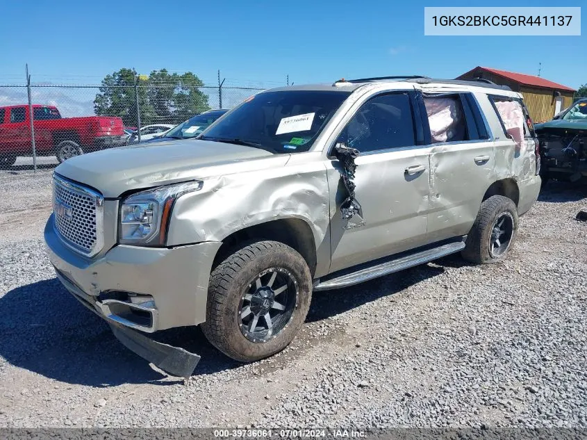 1GKS2BKC5GR441137 2016 GMC Yukon Slt