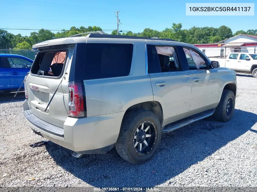 2016 GMC Yukon Slt VIN: 1GKS2BKC5GR441137 Lot: 39736061