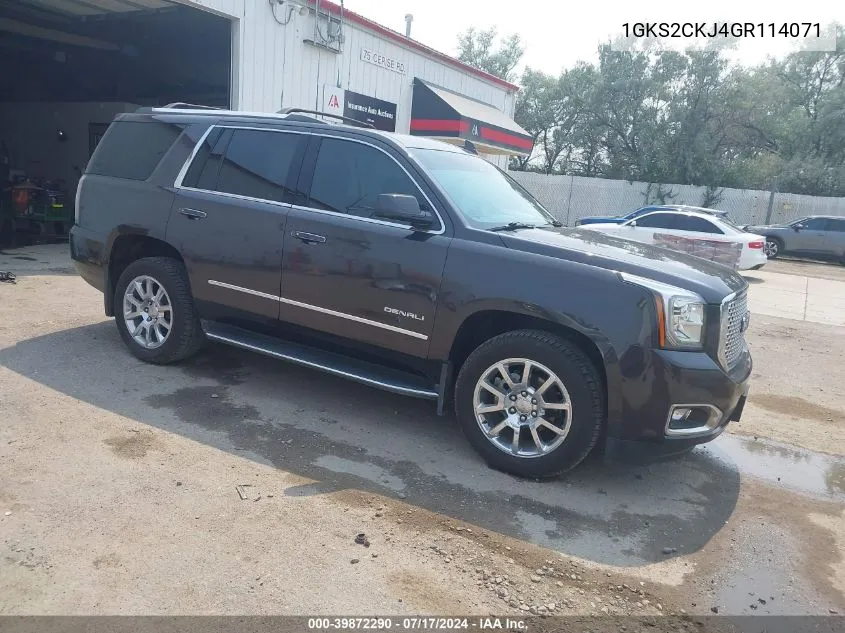 2016 GMC Yukon Denali VIN: 1GKS2CKJ4GR114071 Lot: 39872290