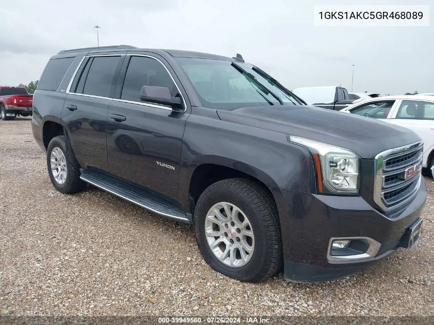 2016 GMC Yukon Sle VIN: 1GKS1AKC5GR468089 Lot: 39949560