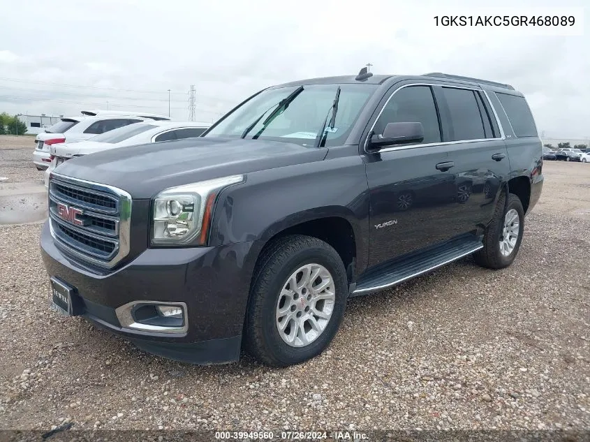 2016 GMC Yukon Sle VIN: 1GKS1AKC5GR468089 Lot: 39949560