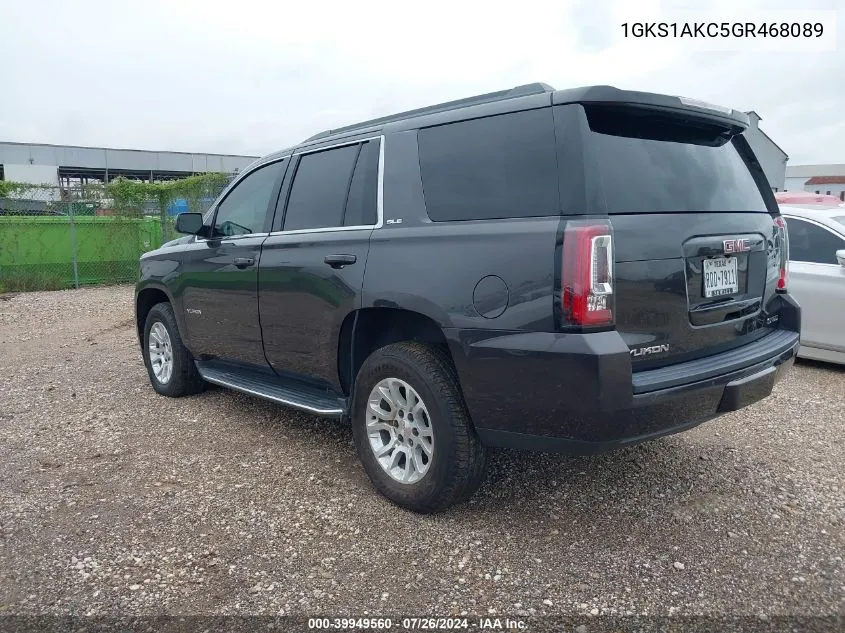 2016 GMC Yukon Sle VIN: 1GKS1AKC5GR468089 Lot: 39949560