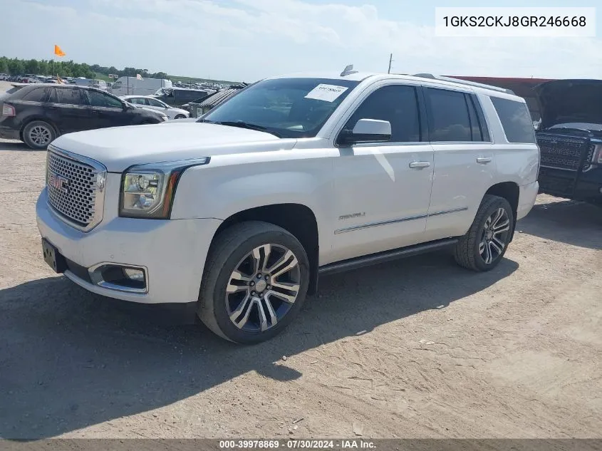 2016 GMC Yukon Denali VIN: 1GKS2CKJ8GR246668 Lot: 39978869