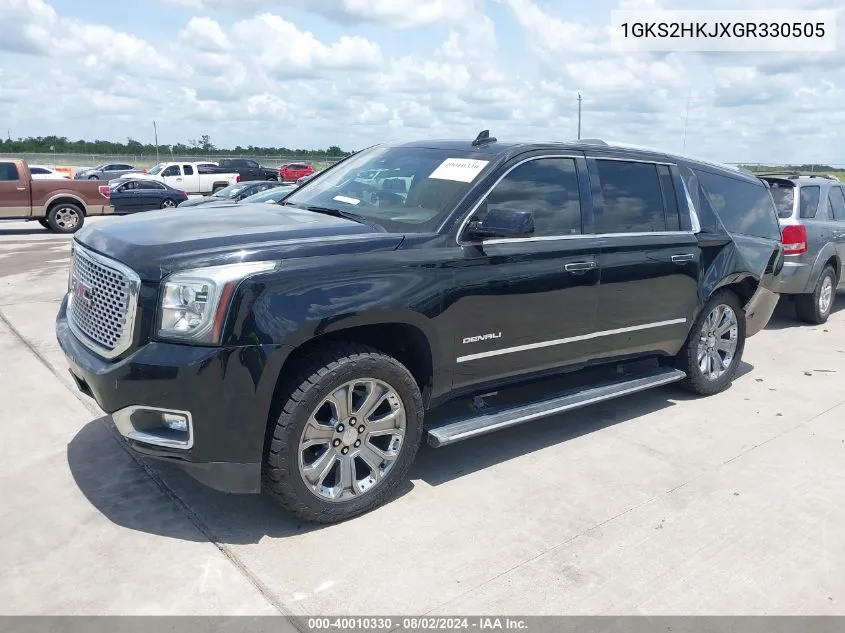 2016 GMC Yukon Xl Denali VIN: 1GKS2HKJXGR330505 Lot: 40010330