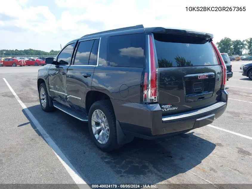 2016 GMC Yukon Slt VIN: 1GKS2BKC2GR267365 Lot: 40024179