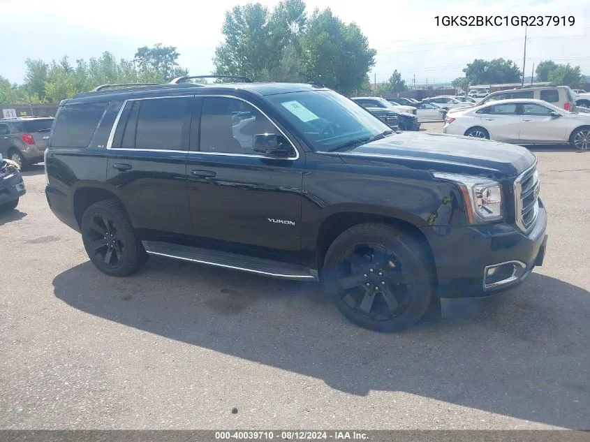 1GKS2BKC1GR237919 2016 GMC Yukon Slt