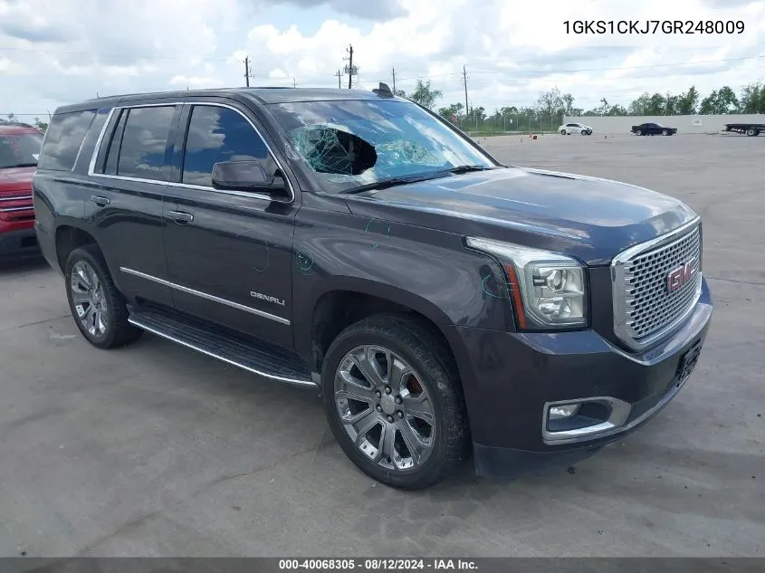 1GKS1CKJ7GR248009 2016 GMC Yukon Denali