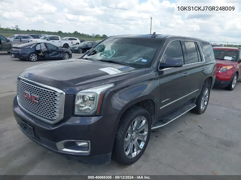 1GKS1CKJ7GR248009 2016 GMC Yukon Denali