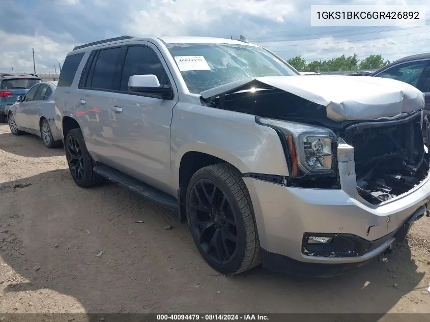 2016 GMC Yukon Slt VIN: 1GKS1BKC6GR426892 Lot: 40094479