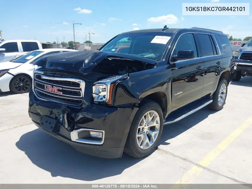 2016 GMC Yukon Slt VIN: 1GKS1BKC7GR442101 Lot: 40125775