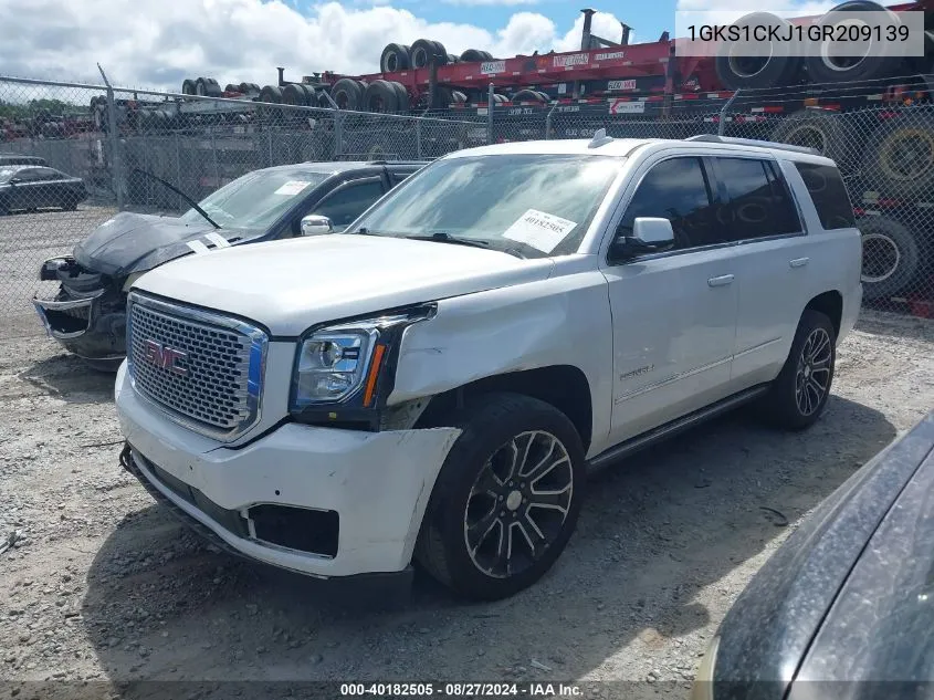 2016 GMC Yukon Denali VIN: 1GKS1CKJ1GR209139 Lot: 40182505