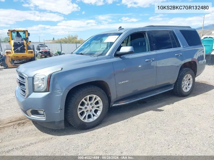 2016 GMC Yukon Slt VIN: 1GKS2BKC7GR132480 Lot: 40221659