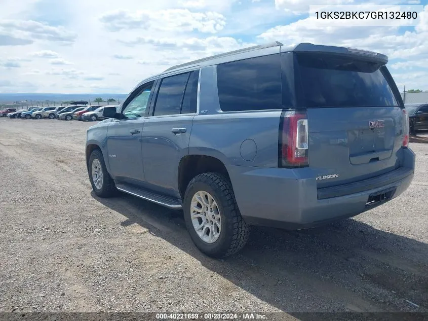 2016 GMC Yukon Slt VIN: 1GKS2BKC7GR132480 Lot: 40221659