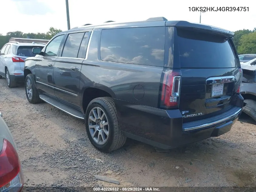 1GKS2HKJ4GR394751 2016 GMC Yukon Xl Denali