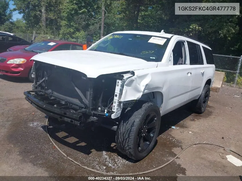 1GKS2FKC4GR477778 2016 GMC Yukon Xl Sle