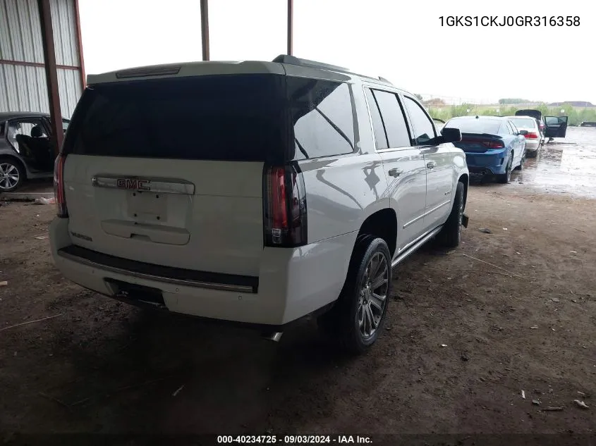 1GKS1CKJ0GR316358 2016 GMC Yukon Denali