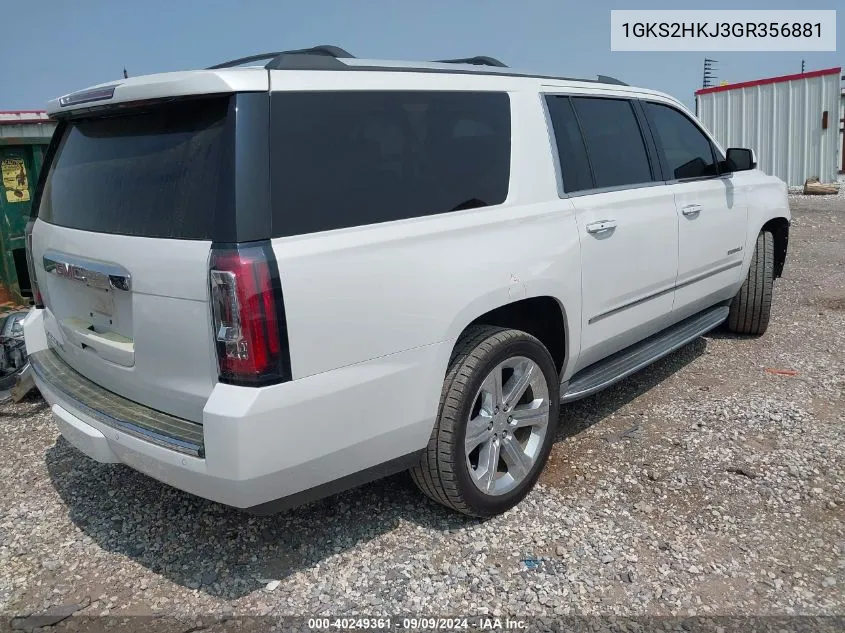 2016 GMC Yukon Xl Denali VIN: 1GKS2HKJ3GR356881 Lot: 40249361