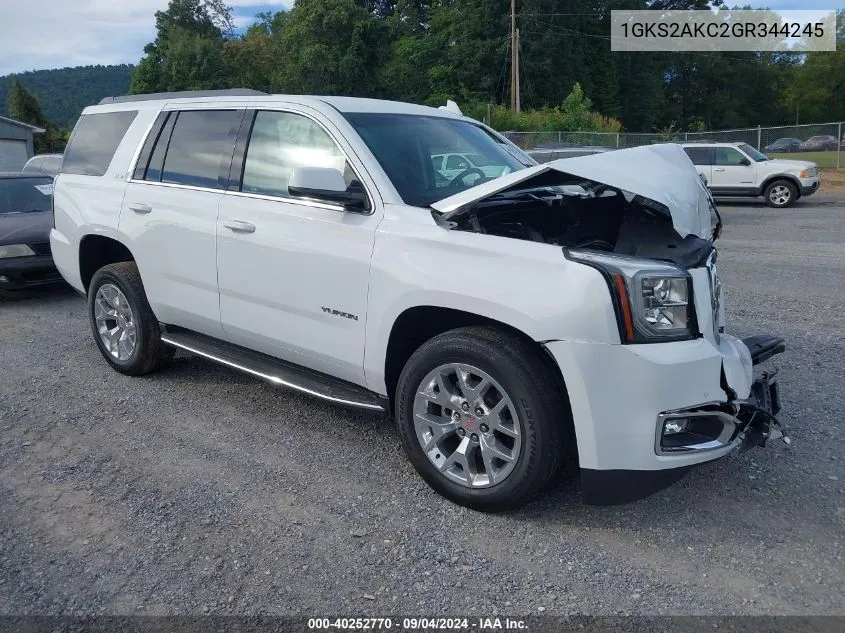 2016 GMC Yukon Sle VIN: 1GKS2AKC2GR344245 Lot: 40252770