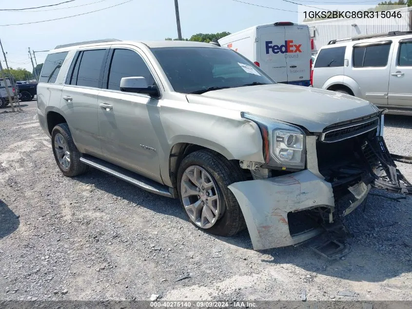 2016 GMC Yukon Slt VIN: 1GKS2BKC8GR315046 Lot: 40275140