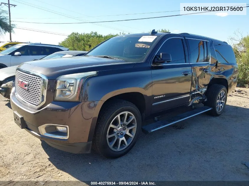 2016 GMC Yukon Xl Denali VIN: 1GKS1HKJ2GR175600 Lot: 40275934