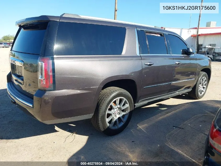 1GKS1HKJ2GR175600 2016 GMC Yukon Xl Denali